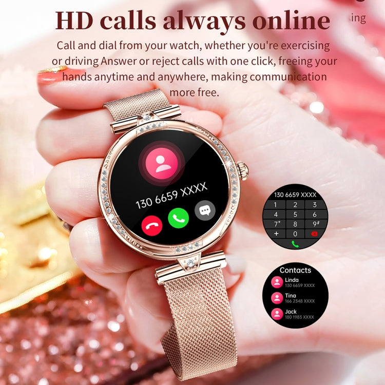 NX17 Pro 1.19 inch AMOLED Screen Silicone Strap Smart Watch, Support Wellness Tracking / Bluetooth Call(Gold)