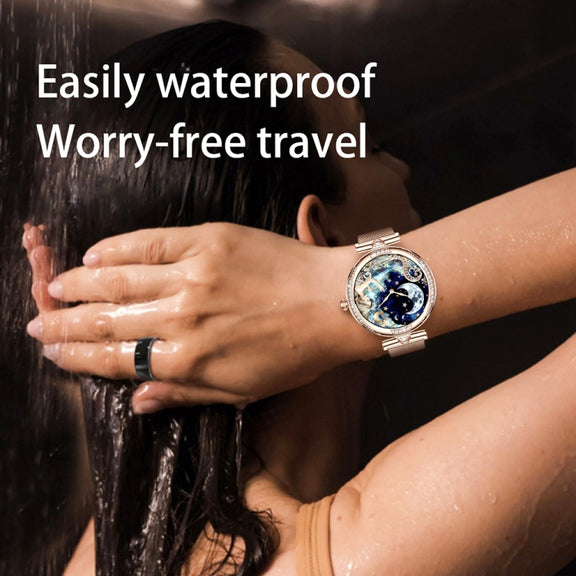 NX17 Pro 1.19 inch AMOLED Screen Silicone Strap Smart Watch, Support Wellness Tracking / Bluetooth Call(Gold)