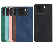 For Google Pixel 9 Pro Fold Black Frame PU Leather Full Coverage Phone Case(Blue)