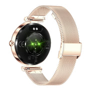 NX17 Pro 1.19 inch AMOLED Screen Steel Strap Smart Watch, Support Wellness Tracking / Bluetooth Call(Gold)