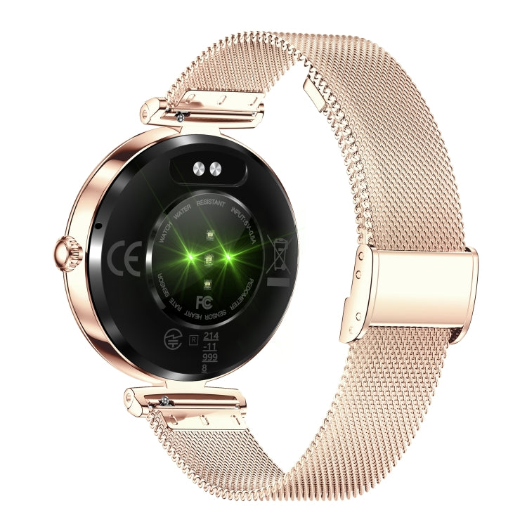 NX17 Pro 1.19 inch AMOLED Screen Steel Strap Smart Watch, Support Wellness Tracking / Bluetooth Call(Gold)