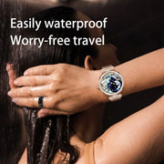 NX17 Pro 1.19 inch AMOLED Screen Steel Strap Smart Watch, Support Wellness Tracking / Bluetooth Call(Gold)
