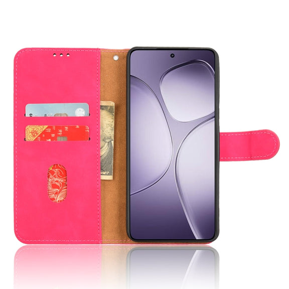 For Redmi K70 Ultra Skin Feel Magnetic Flip Leather Phone Case(Rose Red)