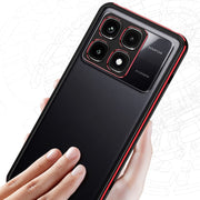 For Xiaomi Redmi K70 Ultra Aurora Series Lens Protector + Metal Frame Phone Case(Black Purple)