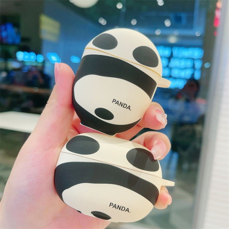 For Redmi Buds 5 Pro Panda Back Earbuds Box Frosted TPU Case(Black White)