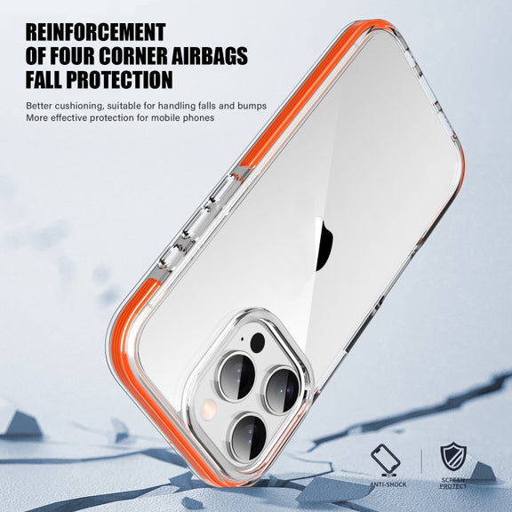 For iPhone 16 TPE Airbag TPU+ PC Full Coverage Phone Case(Orange)