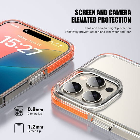 For iPhone 16 Plus TPE Airbag TPU+ PC Full Coverage Phone Case(Orange)