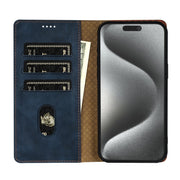 For iPhone 16 Pro N.BEKUS CSJ-P1 Solid Color Leather Phone Case(Blue)