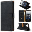 For iPhone 16e N.BEKUS CSJ-P1 Solid Color Leather Phone Case(Black) - iPhone 16e Cases by N.BEKUS | Online Shopping South Africa | PMC TechLife | Buy Now Pay Later Mobicred