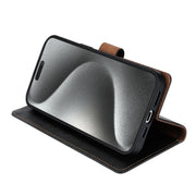 For iPhone 16e N.BEKUS CSJ-P1 Solid Color Leather Phone Case(Black)