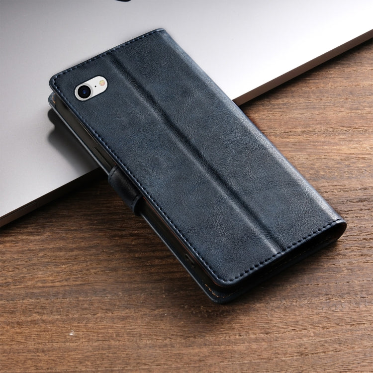 For iPhone 16e N.BEKUS CSJ-P1 Solid Color Leather Phone Case(Blue) - iPhone 16e Cases by N.BEKUS | Online Shopping South Africa | PMC TechLife | Buy Now Pay Later Mobicred