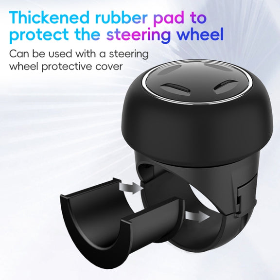 3R-2255 Car Steering Wheel Booster Ball Car Steering Wheel Turning Aid with Light(Black)