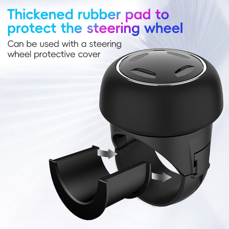 3R-2255 Car Steering Wheel Booster Ball Car Steering Wheel Turning Aid with Light(Black)
