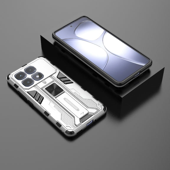 For Redmi K70 Ultra 5G Global Supersonic PC + TPU Holder Phone Case(White)