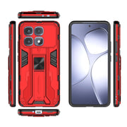 For Redmi K70 Ultra 5G Global Supersonic PC + TPU Holder Phone Case(Red)