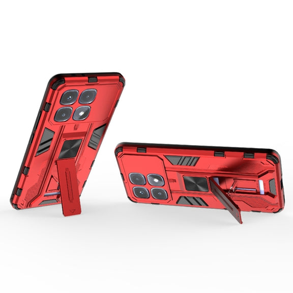 For Redmi K70 Ultra 5G Global Supersonic PC + TPU Holder Phone Case(Red)