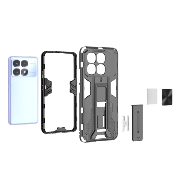 For Redmi K70 Ultra 5G Global Supersonic PC + TPU Holder Phone Case(Red)