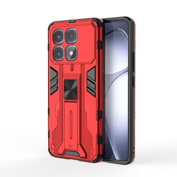 For Redmi K70 Ultra 5G Global Supersonic PC + TPU Holder Phone Case(Red)