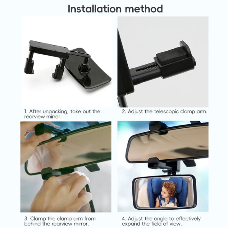 3R-2361 Car Auxiliary Rearview Side Mirror Wide Angle Interior Mirror(Black) - Interior Mirrors by 3R | Online Shopping South Africa | PMc TechLife | Buy Now Pay Later Mobicred