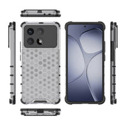 For Redmi K70 Ultra 5G Global Honeycomb Shockproof Phone Case(White)