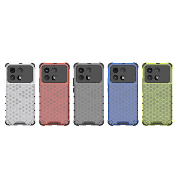 For Redmi K70 Ultra 5G Global Honeycomb Shockproof Phone Case(Blue)
