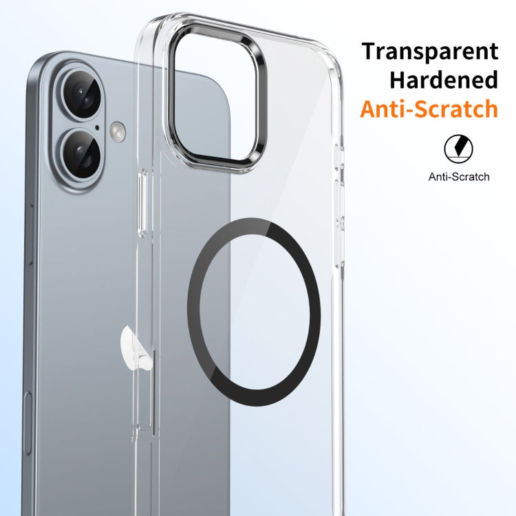 For iPhone 16 Ice Feel HD Transparent MagSafe PC Full Coverage Phone Case(Black) - iPhone 16 Cases by PMC TechLife | Online Shopping South Africa | PMC TechLife | Buy Now Pay Later Mobicred