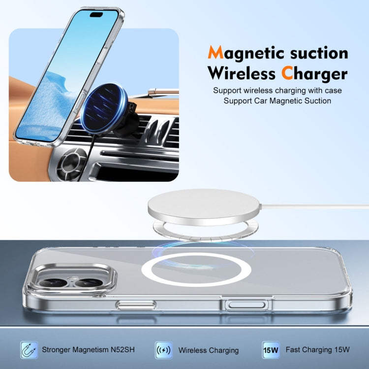 For iPhone 16 Plus Ice Feel HD Transparent MagSafe PC Full Coverage Phone Case(White) - iPhone 16 Plus Cases by PMC TechLife | Online Shopping South Africa | PMC TechLife | Buy Now Pay Later Mobicred