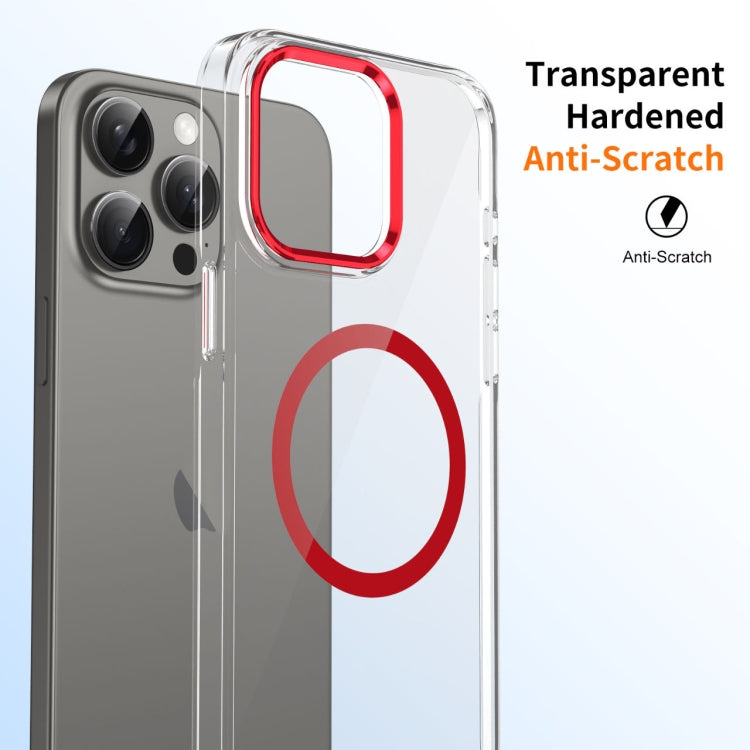 For iPhone 16 Pro Ice Feel HD Transparent MagSafe PC Full Coverage Phone Case(Red) - iPhone 16 Pro Cases by PMC TechLife | Online Shopping South Africa | PMC TechLife | Buy Now Pay Later Mobicred