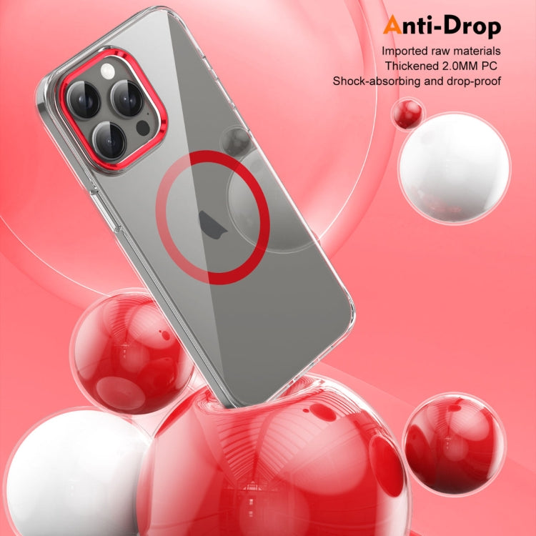 For iPhone 16 Pro Ice Feel HD Transparent MagSafe PC Full Coverage Phone Case(Red) - iPhone 16 Pro Cases by PMC TechLife | Online Shopping South Africa | PMC TechLife | Buy Now Pay Later Mobicred