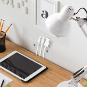 2pcs / Pack Acrylic Data Cable Storage Rack Charging Cable Storage Hook(Transparent)