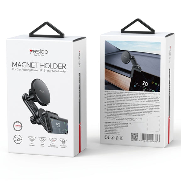 Yesido C213 Car Floating Screen Clip-on MagSafe Magnetic Phone Holder(Black)