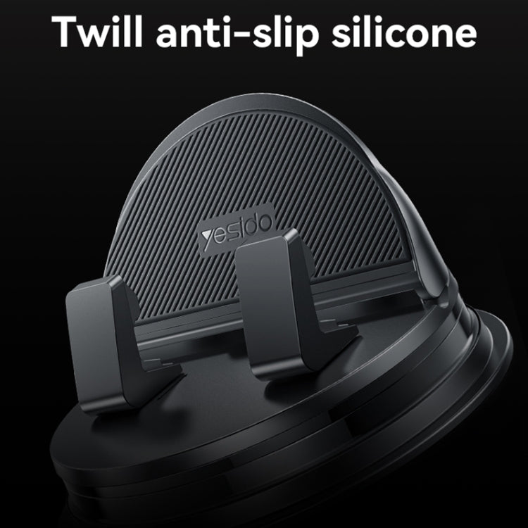 Yesido C268 Car Dashboard 360 Degree Rotating Base Phone Holder(Black)