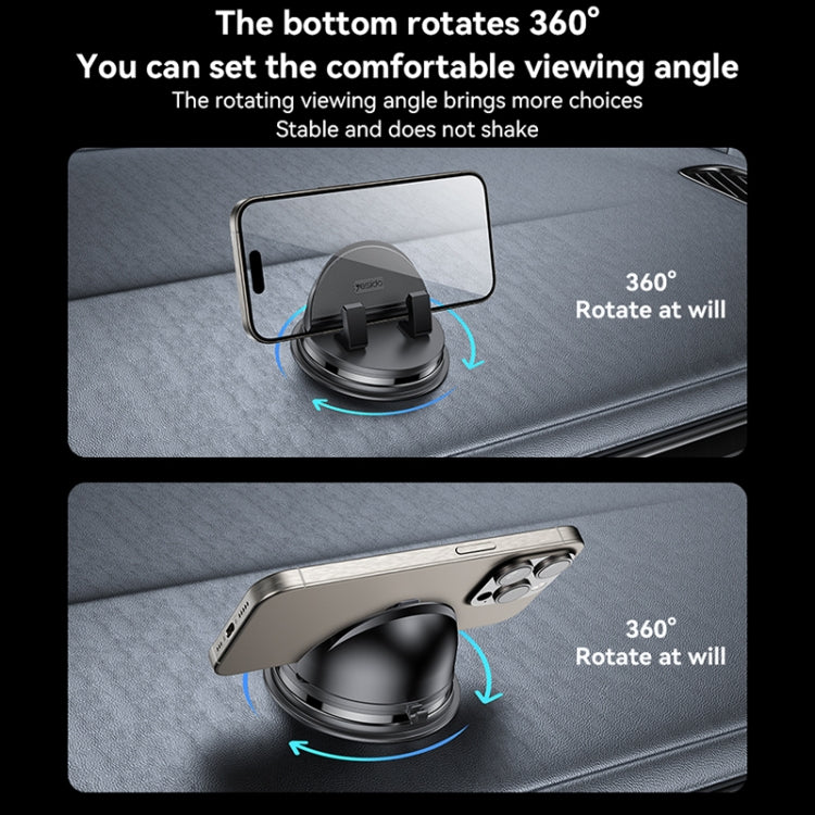 Yesido C268 Car Dashboard 360 Degree Rotating Base Phone Holder(Black) - Universal Car Holders by Yesido | Online Shopping South Africa | PMC Jewellery | Buy Now Pay Later Mobicred