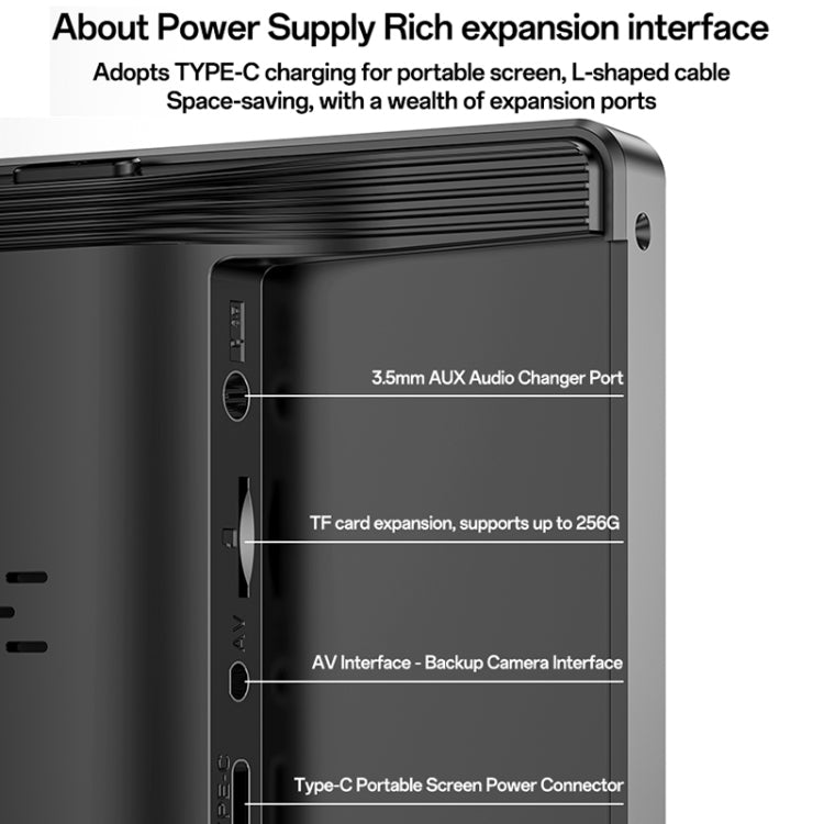 Yesido KM19 10.26 inch Center Console CarPlay Portable Car Video Navigation with Driving Recorder(Black) - free shipping - PMC Jewellery - Order now!