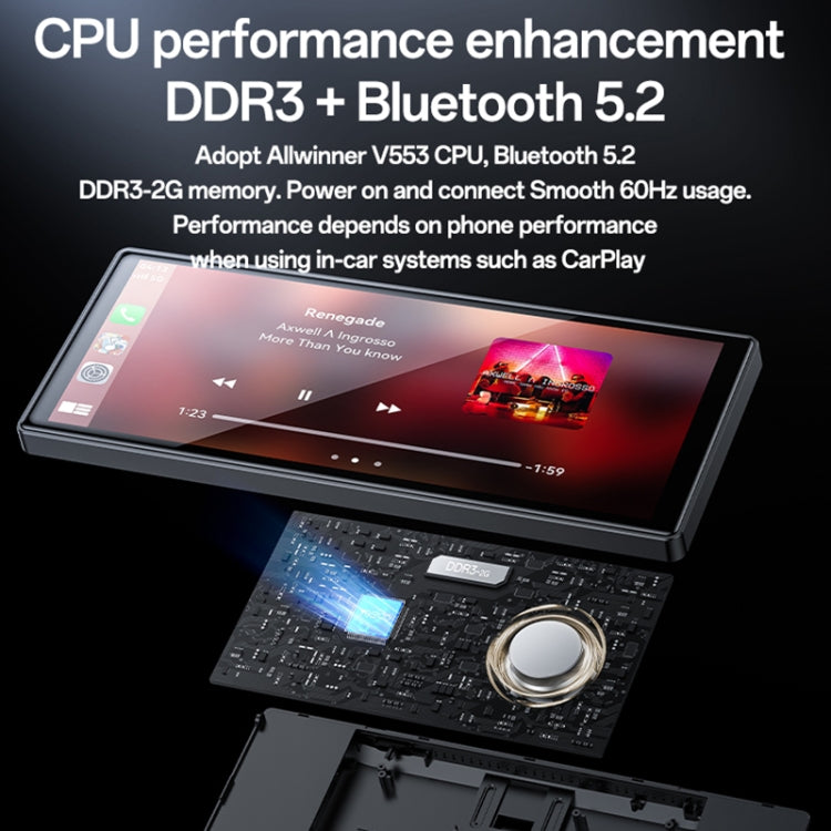 Yesido KM19 10.26 inch Center Console CarPlay Portable Car Video Navigation with Driving Recorder(Black) - free shipping - PMC Jewellery - Order now!