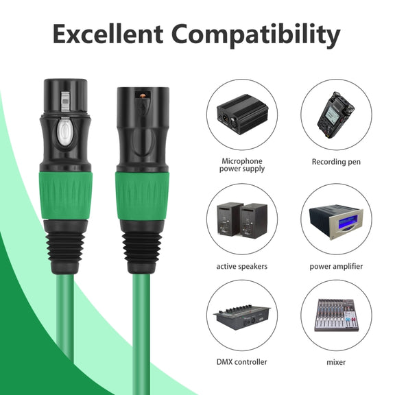 JC1015 XLR 3pin Male to Female Audio Cable, Length:10m(Purple)