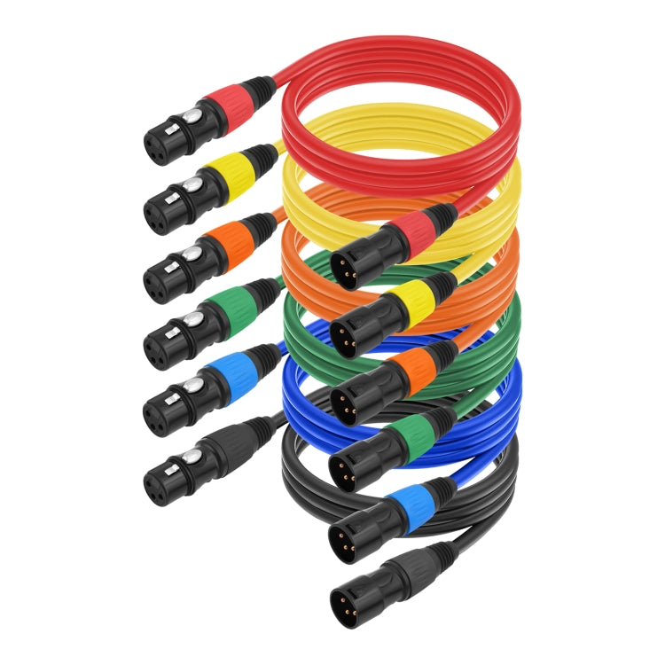 6 Color / Set JC1015 XLR 3pin Male to Female Audio Cable, Length:1.8m - Microphone Audio Cable & Connector by PMC TechLife | Online Shopping South Africa | PMC TechLife | Buy Now Pay Later Mobicred