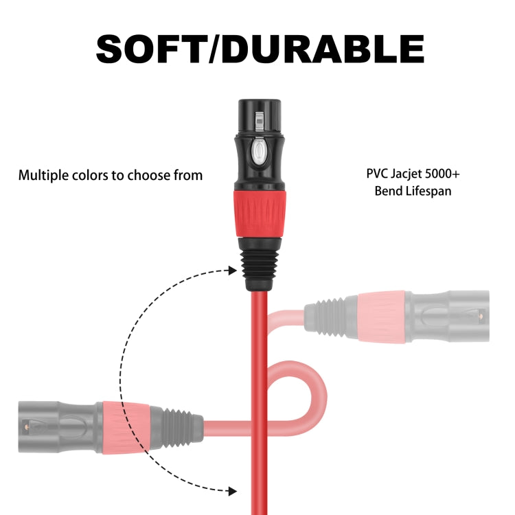 6 Color / Set JC1015 XLR 3pin Male to Female Audio Cable, Length:1.8m - Microphone Audio Cable & Connector by PMC TechLife | Online Shopping South Africa | PMC TechLife | Buy Now Pay Later Mobicred