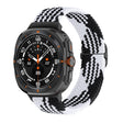 For Samsung Galaxy Watch Ultra 47mm Slide Buckle Nylon Braided Watch Band(Black White) - Watch Bands by PMC TechLife | Online Shopping South Africa | PMC TechLife | Buy Now Pay Later Mobicred