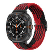 For Samsung Galaxy Watch Ultra 47mm Slide Buckle Nylon Braided Watch Band(Red Black) - Watch Bands by PMC TechLife | Online Shopping South Africa | PMC TechLife | Buy Now Pay Later Mobicred