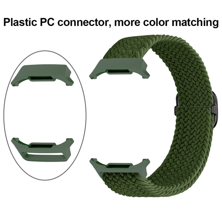 For Samsung Galaxy Watch Ultra 47mm Slide Buckle Nylon Braided Watch Band(Colorful Blue)
