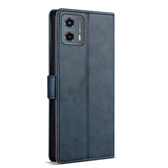 For Motorola Moto G Stylus 2024 N.BEKUS CSJ-P1 Solid Color Leather Phone Case(Blue)