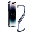 For iPhone 14 Pro Max S-shaped Stand Frameless Metal Phone Case(Grey) - iPhone 14 Pro Max Cases by PMC TechLife | Online Shopping South Africa | PMC TechLife | Buy Now Pay Later Mobicred