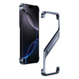 For iPhone 16 Pro Max S-shaped Stand Frameless Metal Phone Case(Grey) - iPhone 16 Pro Max Cases by PMC TechLife | Online Shopping South Africa | PMC TechLife | Buy Now Pay Later Mobicred