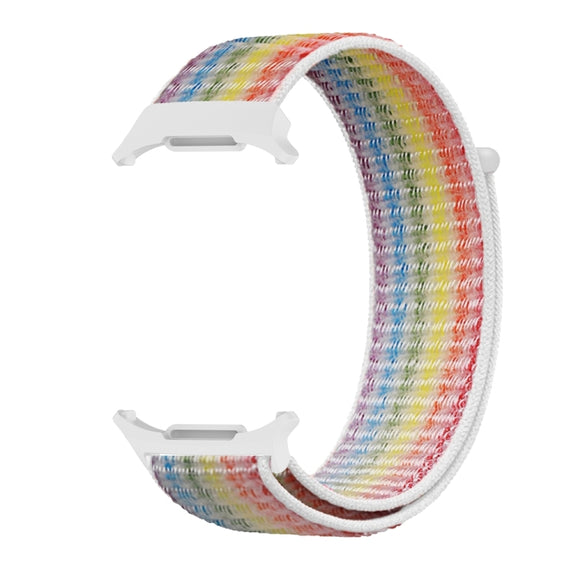 For Samsung Galaxy Watch Ultra 47mm Plastic Connector Nylon Loop Watch Band(Colorful)