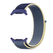 For Samsung Galaxy Watch Ultra 47mm Plastic Connector Nylon Loop Watch Band(Ice Blue)