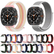 For Samsung Galaxy Watch Ultra 47mm Plastic Connector Nylon Loop Watch Band(Colorful)