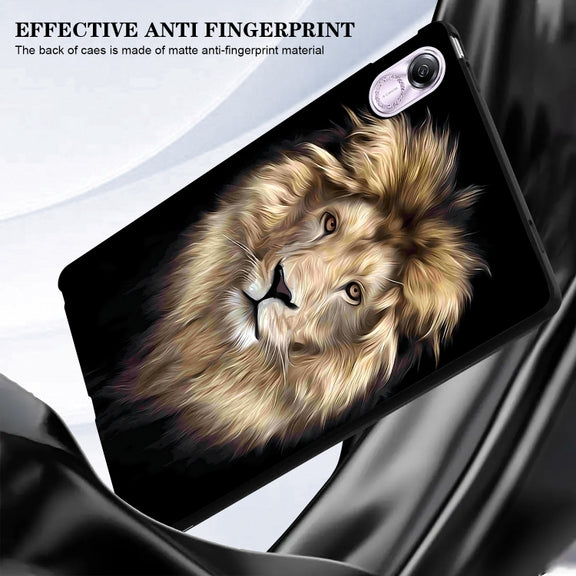 For Huawei MatePad SE 11 2024 Color Painting Pattern Smart Tablet TPU Case(Lion)