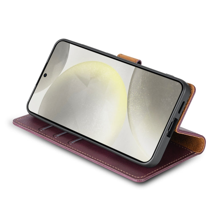 For OPPO Reno11 Pro 5G Global N.BEKUS CSJ-P1 Solid Color Leather Phone Case(Wine Red)