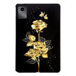 For Lenovo Tab M11 / Xiaoxin Pad 2024 Color Painting Pattern Smart Tablet TPU Case(Golden Rose) - Lenovo by PMC Jewellery | Online Shopping South Africa | PMC Jewellery | Buy Now Pay Later Mobicred
